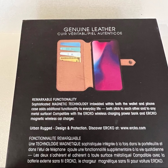 Wallet case for iPhone XS by ERCKO Wallet Case Leather New - Picture 13 of 16